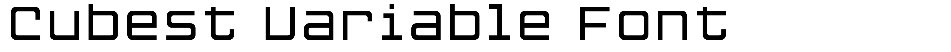 Cubest Variable Font